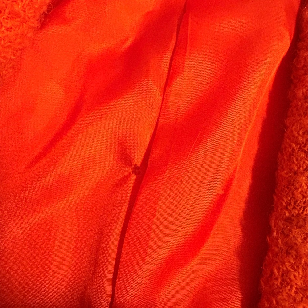RARE Vintage Genny (Versace) Wool/Mohair Orange Designer Blazer - Picture 5 of 7